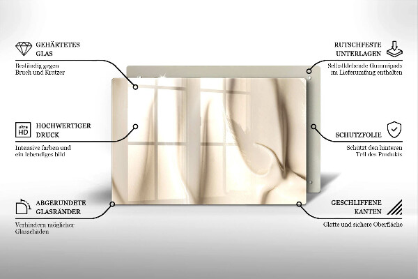 Üveg vágódeszka Krémes fagylalt
