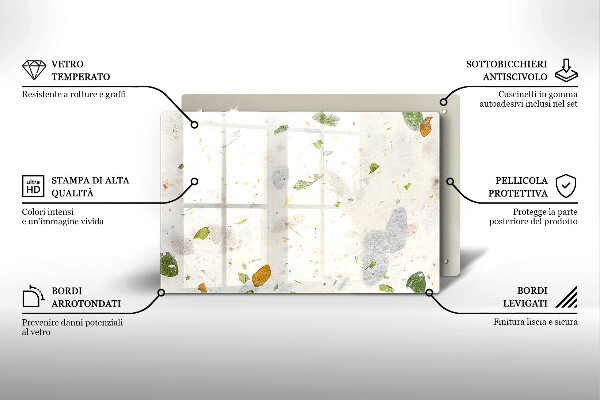 Üveg vágódeszka Lehulló levelek