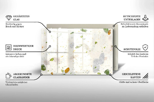 Üveg vágódeszka Lehulló levelek