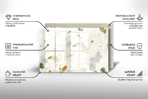 Üveg vágódeszka Lehulló levelek