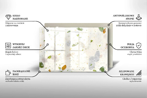 Üveg vágódeszka Lehulló levelek