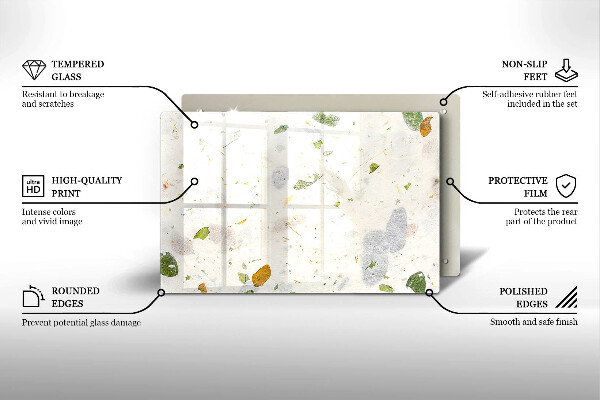 Üveg vágódeszka Lehulló levelek