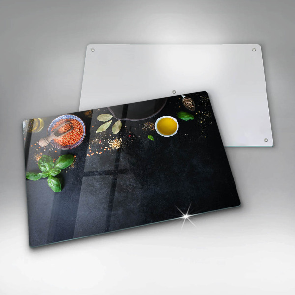 Üveg vágódeszka Fűszertálak