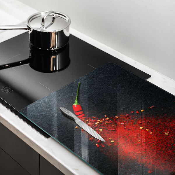 Üveg vágódeszka Csili paprika