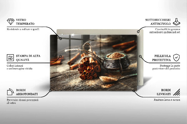 Üveg vágódeszka Vanília hüvely