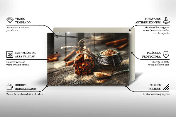 Üveg vágódeszka Vanília hüvely