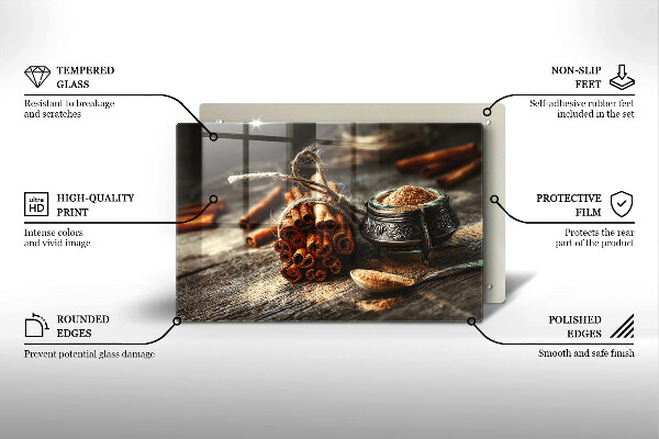 Üveg vágódeszka Vanília hüvely