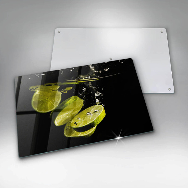 Üveg vágódeszka Lime vízben