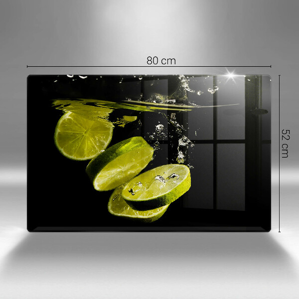 Üveg vágódeszka Lime vízben