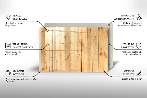 Üveg vágódeszka Finom fa táblák