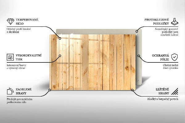 Üveg vágódeszka Finom fa táblák