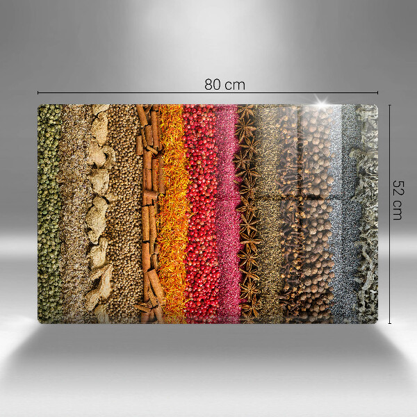 Üveg vágódeszka Színes fűszerek