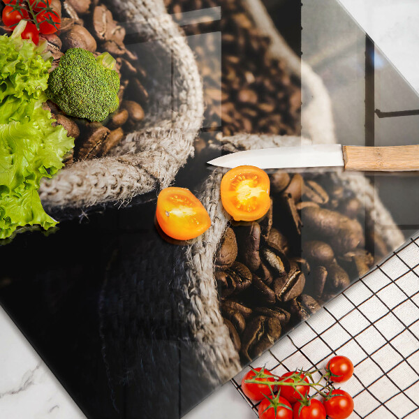 Üveg vágódeszka Zsák kávébab