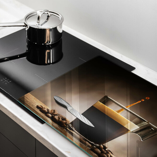 Üveg vágódeszka Üveg és kávébab