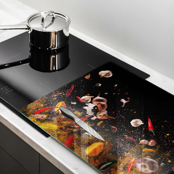 Üveg vágódeszka Forró fűszerek