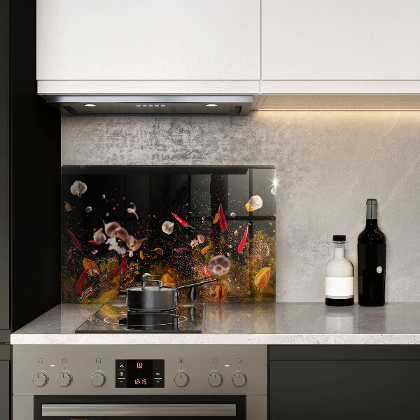 Üveg vágódeszka Forró fűszerek