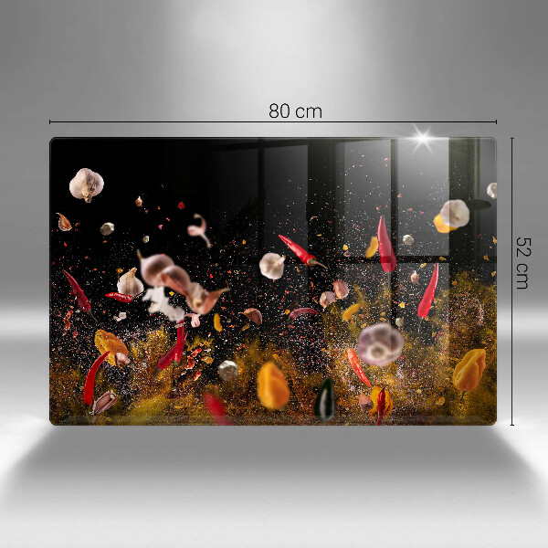 Üveg vágódeszka Forró fűszerek