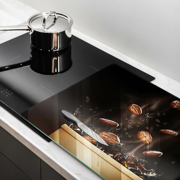 Üveg vágódeszka Forró kávébab