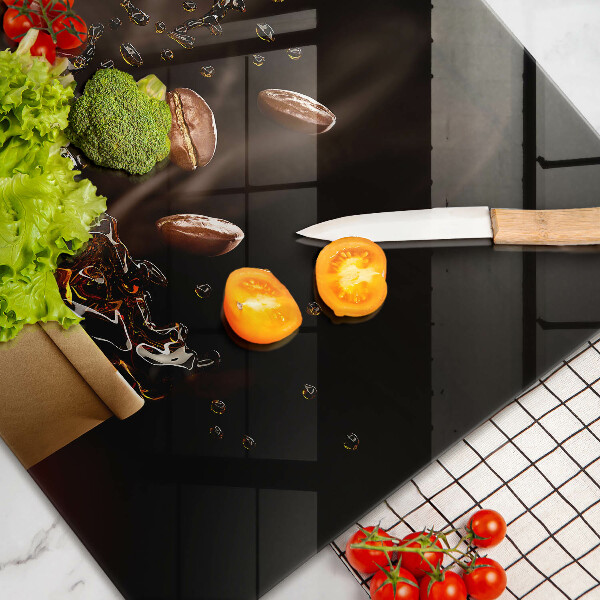 Üveg vágódeszka Forró kávébab