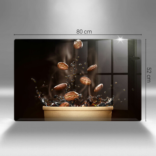 Üveg vágódeszka Forró kávébab