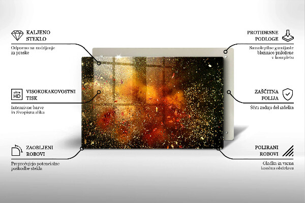 Üveg vágódeszka Színes fűszerek