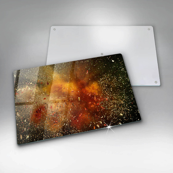 Üveg vágódeszka Színes fűszerek