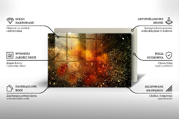 Üveg vágódeszka Színes fűszerek