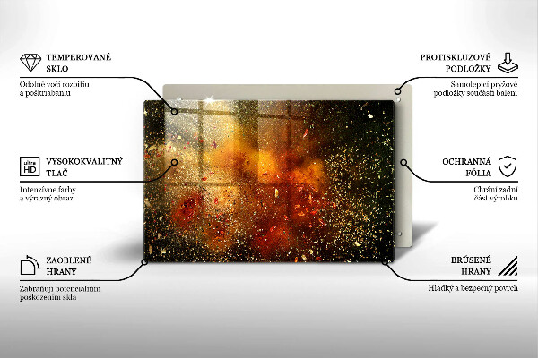 Üveg vágódeszka Színes fűszerek