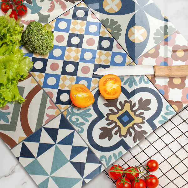 Üveg vágódeszka Dekoratív csempe