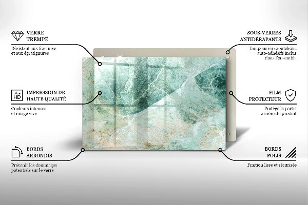 Üveg vágódeszka Kő szerkezet