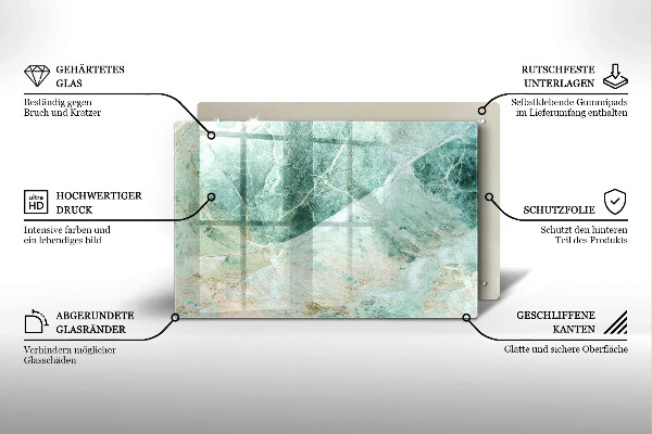 Üveg vágódeszka Kő szerkezet