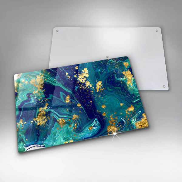 Üveg vágódeszka Absztrakció arannyal