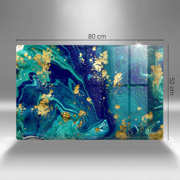 Üveg vágódeszka Absztrakció arannyal