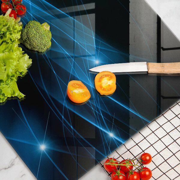 Üveg vágódeszka Absztrakt kék füst