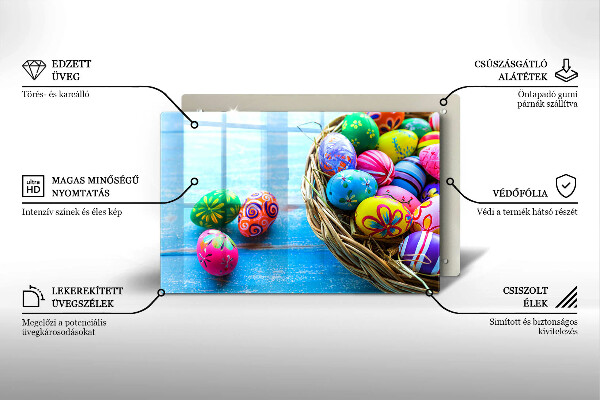 Üveg vágódeszka Húsvéti tojások Húsvéti tojások