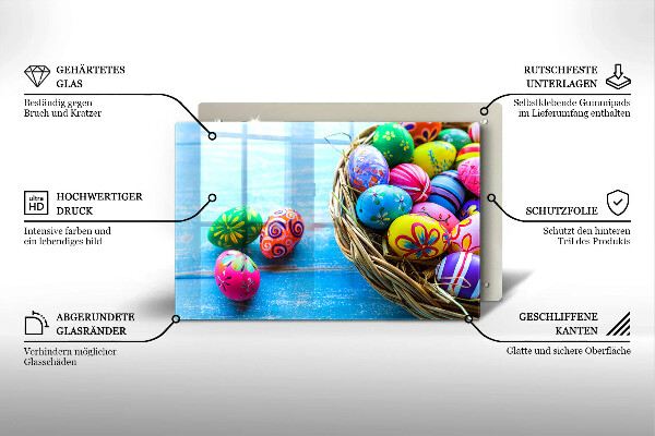 Üveg vágódeszka Húsvéti tojások Húsvéti tojások