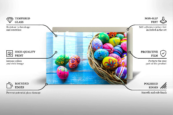 Üveg vágódeszka Húsvéti tojások Húsvéti tojások