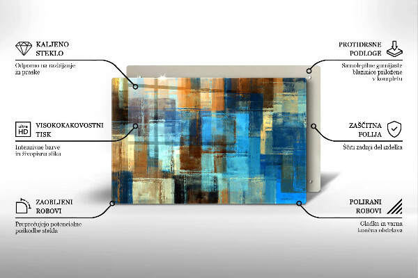 Üveg vágódeszka Festett háttér