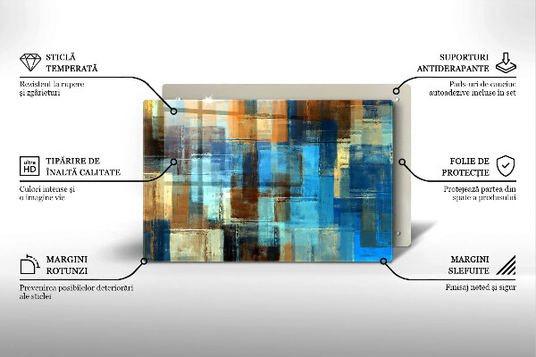 Üveg vágódeszka Festett háttér