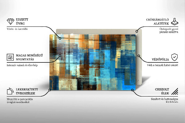 Üveg vágódeszka Festett háttér