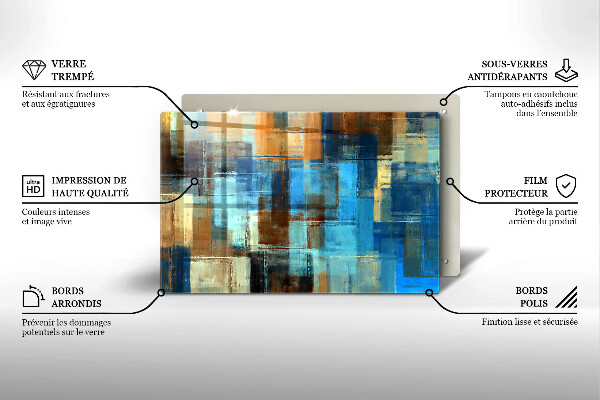 Üveg vágódeszka Festett háttér