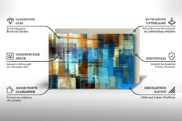 Üveg vágódeszka Festett háttér