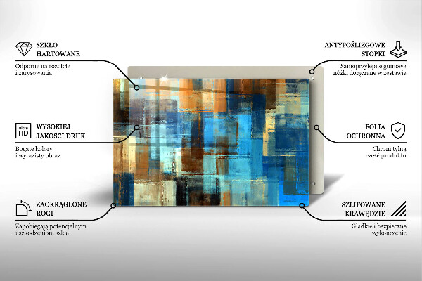 Üveg vágódeszka Festett háttér