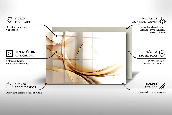 Üveg vágódeszka Absztrakt formák