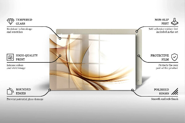 Üveg vágódeszka Absztrakt formák