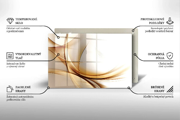 Üveg vágódeszka Absztrakt formák