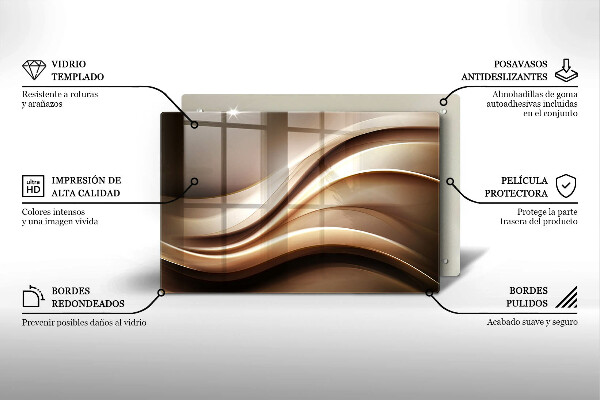 Üveg vágódeszka Absztrakciós finom vonalak