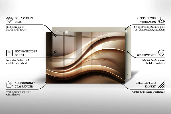 Üveg vágódeszka Absztrakciós finom vonalak