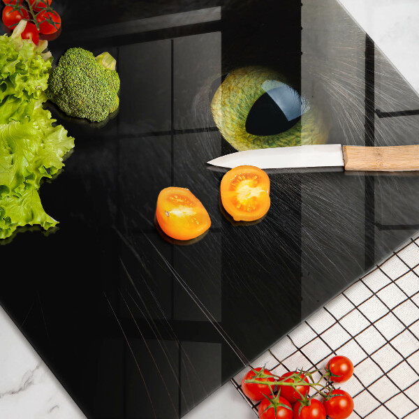 Üveg vágódeszka Állati macska szeme