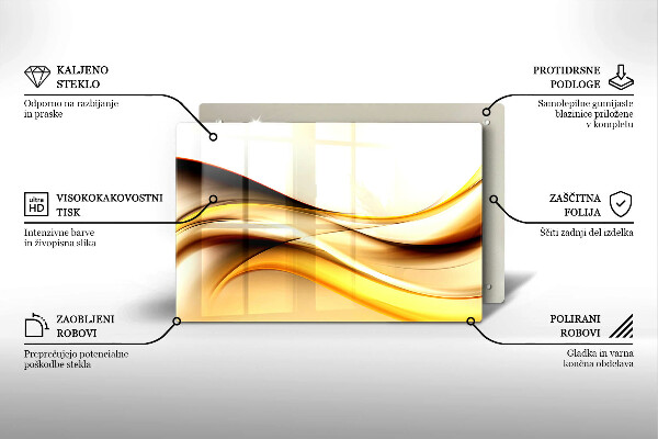 Üveg vágódeszka Absztrakt füst vonalak